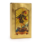 Mazzo di Tarocchi Dorati Ez-Shoppy Lo Scarabeo: confezione color oro con l'illustrazione della carta "Il Matto".