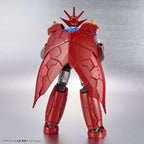 Back view of a red Shin Getter Robo action figure with large, hexagonal wing-like armor and metallic silver joints.