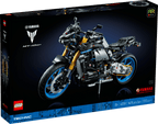 Confezione del set LEGO Technic Yamaha MT-10 SP 42159 con immagine della moto costruita su sfondo nero.