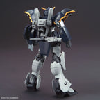 Vista posteriore del model kit Bandai Gundam Deathscythe HG 1:144, action figure robotica in plastica.