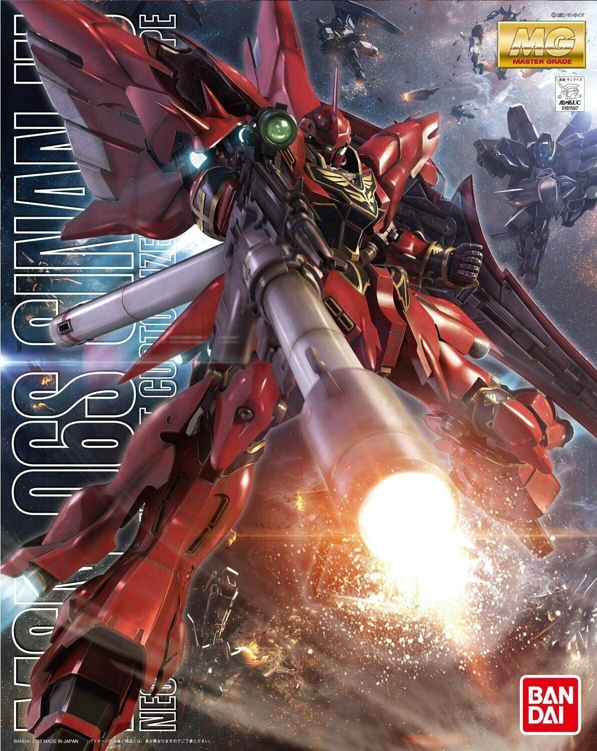 GUNDAM 1/100 MSN-06S Sinanju Anime Ver. Model Kit MG Bandai Gunpla Nuovo NEW