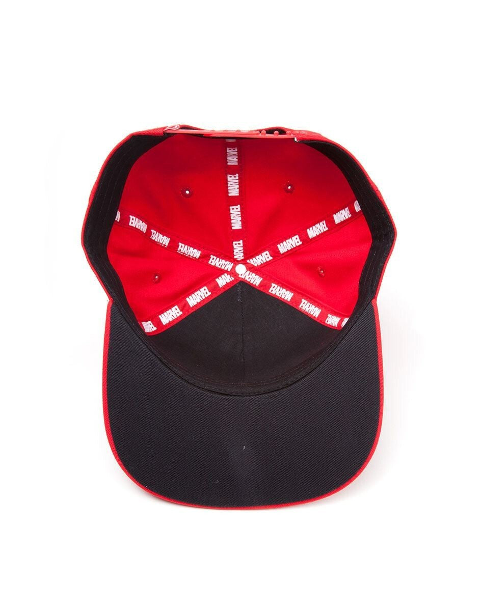 Marvel Deadpool Cappello Snapback Big Face Rosso Difuzed Nuovo NEW Ufficiale