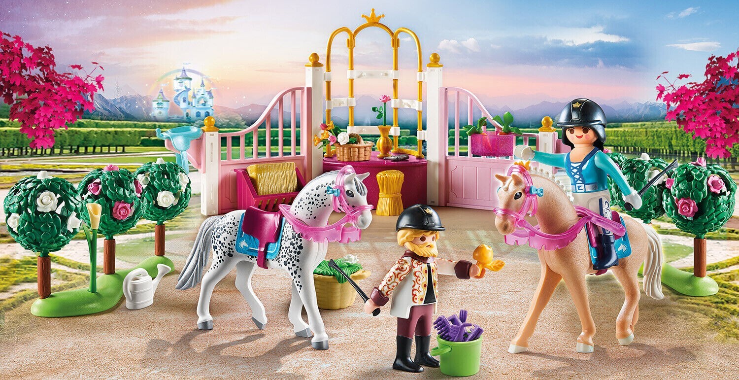 Playmobil 70450 Princess Lezione di Equitazione Principessa con Cavalli NEW