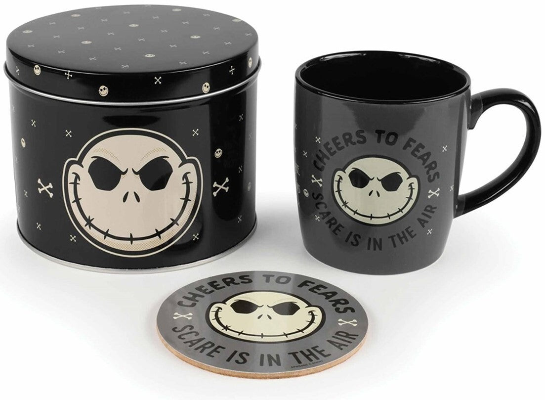 Disney Tazza Barattolo Latta Nightmare Before Christmas Jack Head Nuovo NEW