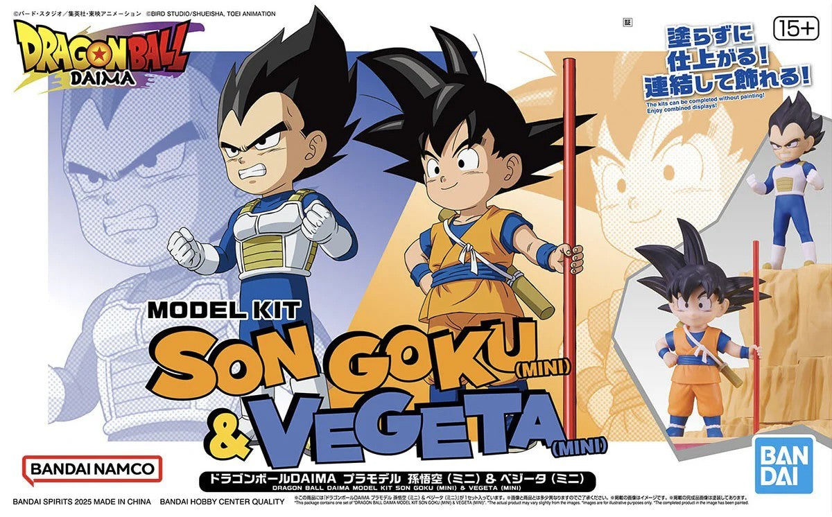 DRAGON BALL DAIMA Diorama Son Goku & Vegeta Bandai Model Kit NEW Nuovo