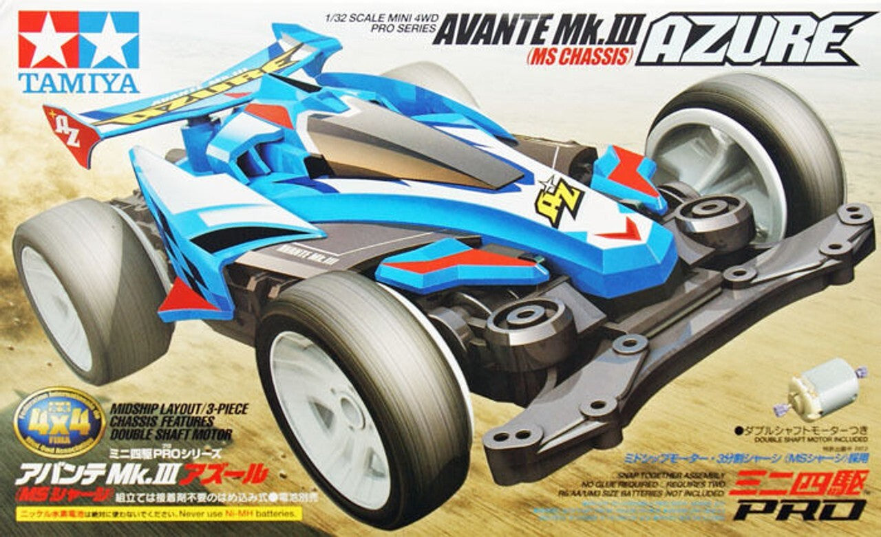 Tamiya Mini 4WD Avante Mk. III Azure Telaio MS TA18626 Nuova NEW
