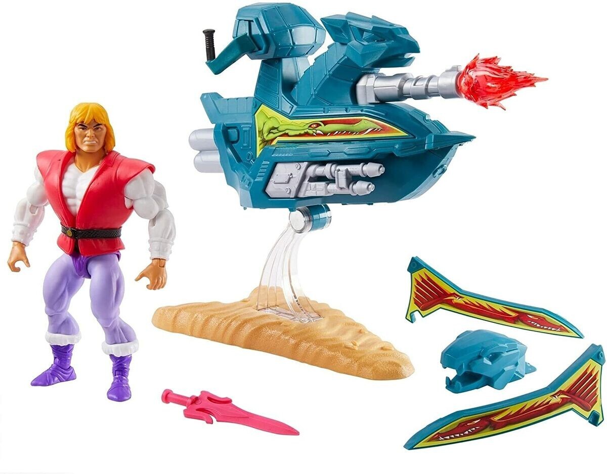 MATTEL Masters of the Universe MOTU Prince Adam SKY SLED HE-MAN Retro Nuova NEW