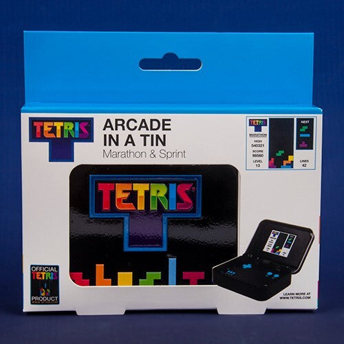 Console Portatile Tetris Arcade Retro 8-bit Tin Box Fizz Creations NUOVO NEW