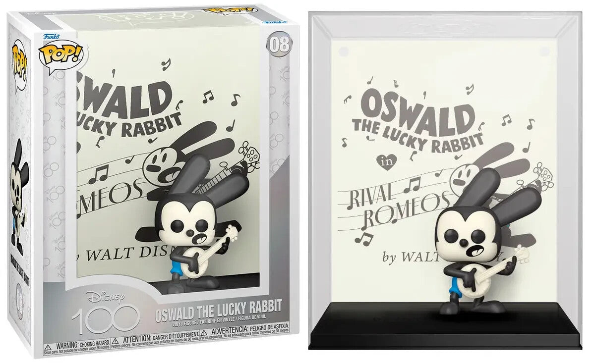 Funko POP! #08 - Oswald The Lucky Rabbit Art Cover- Disney's 100Th Nuovo NEW