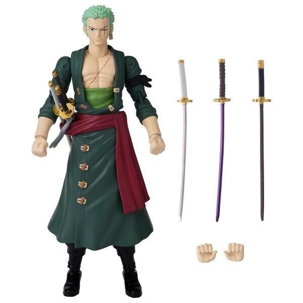 BANDAI One Piece Anime Heroes Roronoa Zoro Action Figure  17 cm NUOVO NEW