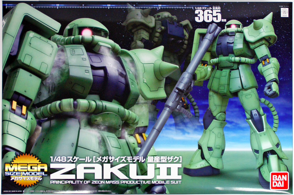 GUNDAM 1/148 MEGA SIZE ZAKU II (VERDE) Model Kit Bandai Gunpla Nuovo NEW