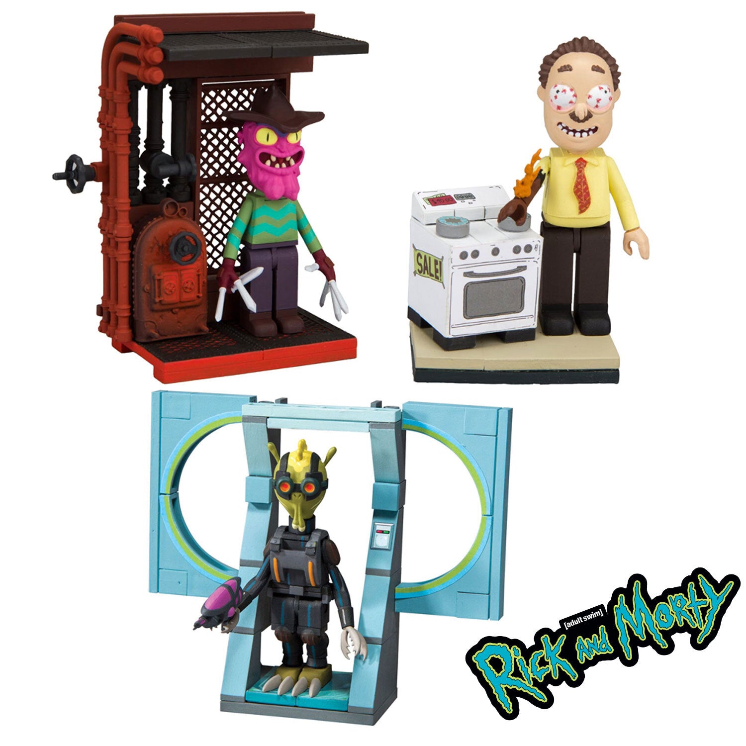 McFarlane Rick And Morty Set di Costruzioni NEW Johnson's electronic assassin