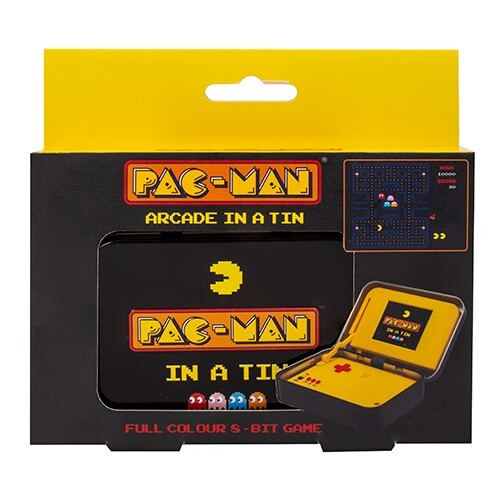 Console Portatile Pac-Man Arcade Retro 8-bit Tin Box Fizz Creations NUOVO NEW