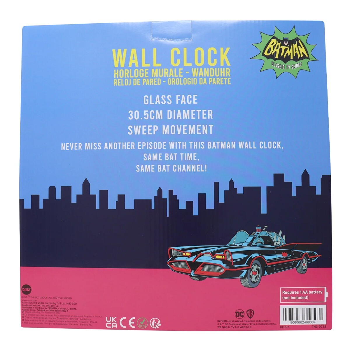 Batman Classic TV Series Orologio da Parete Retrò Vintage DcCComics