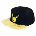 Cappello POKEMON Snapback PIKACHU Frontino Fake Fur Giallo Regolabile Nuovo NEW