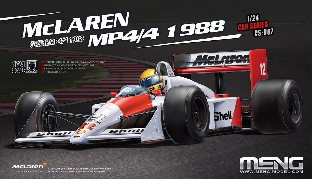 MENG Model Model Kit McLaren MP4/4 1988 In scala 1:24 Da Assemblare Nuovo NEW