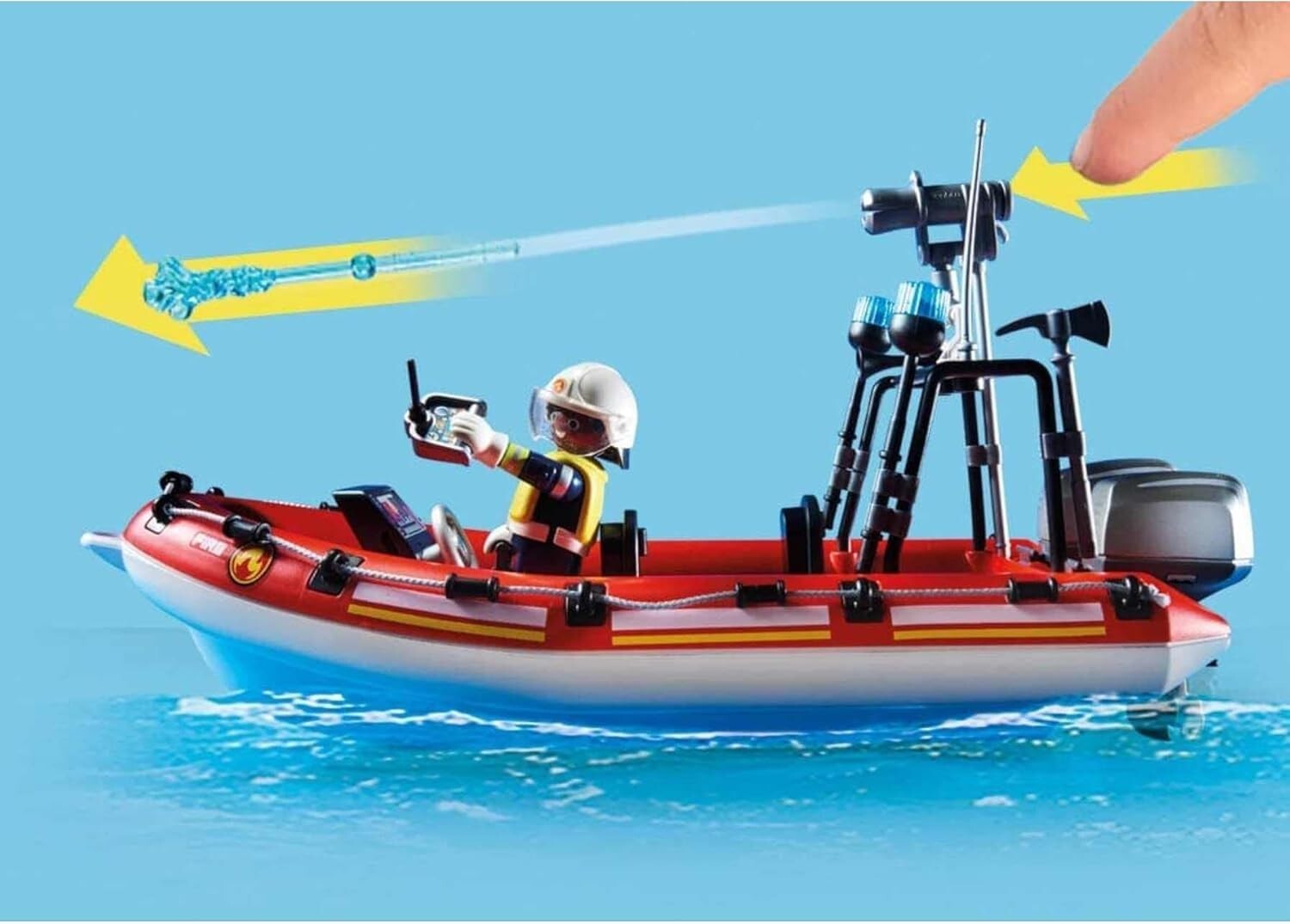 Playmobil 70335 City Action Missione Antincendio Elicottero e Gommone NEW Nuovo