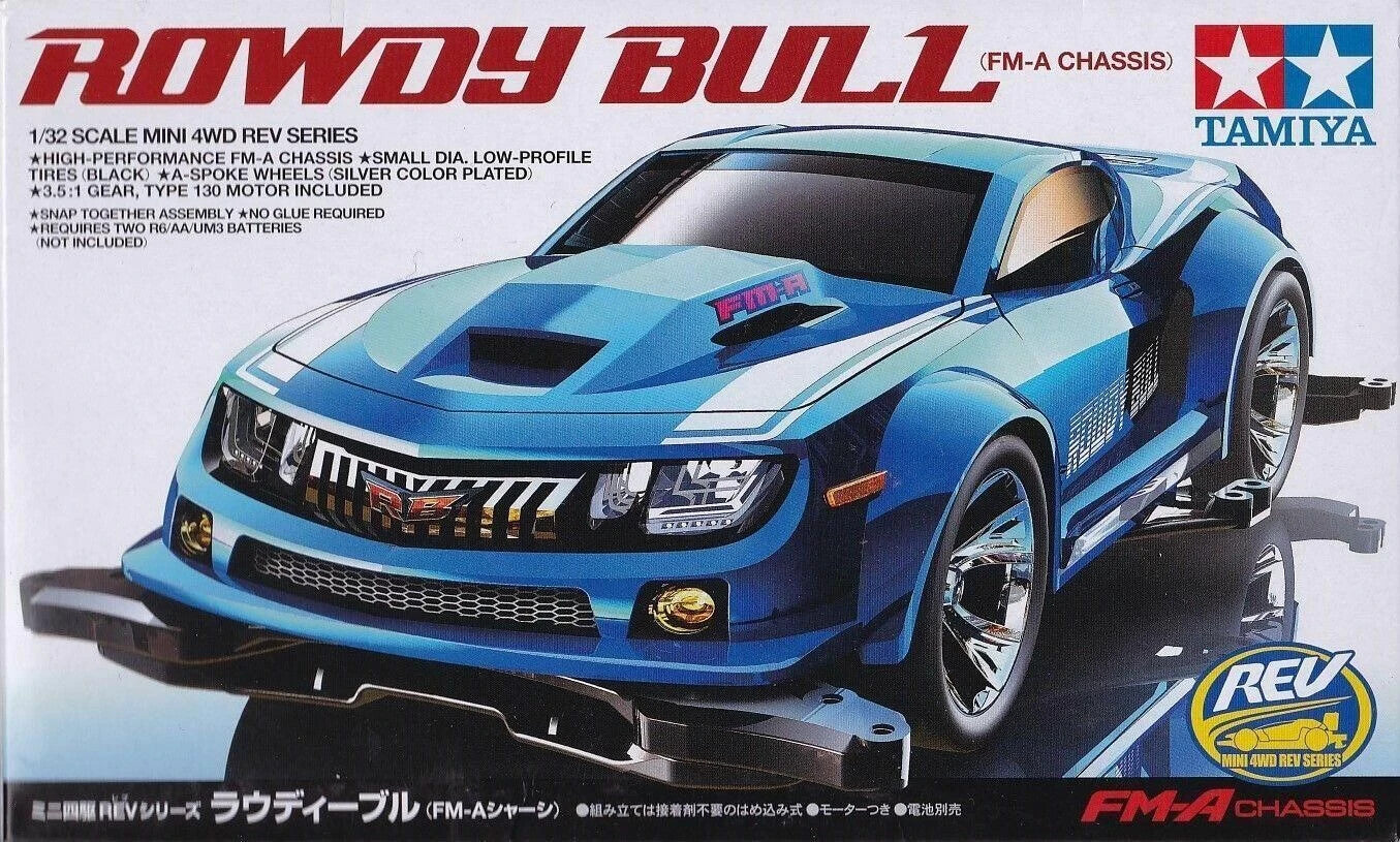 Tamiya 18707 Mini 4wd Rowdy Bull FM-A Chassis Kit Montaggio 1/32 Nuova NEW