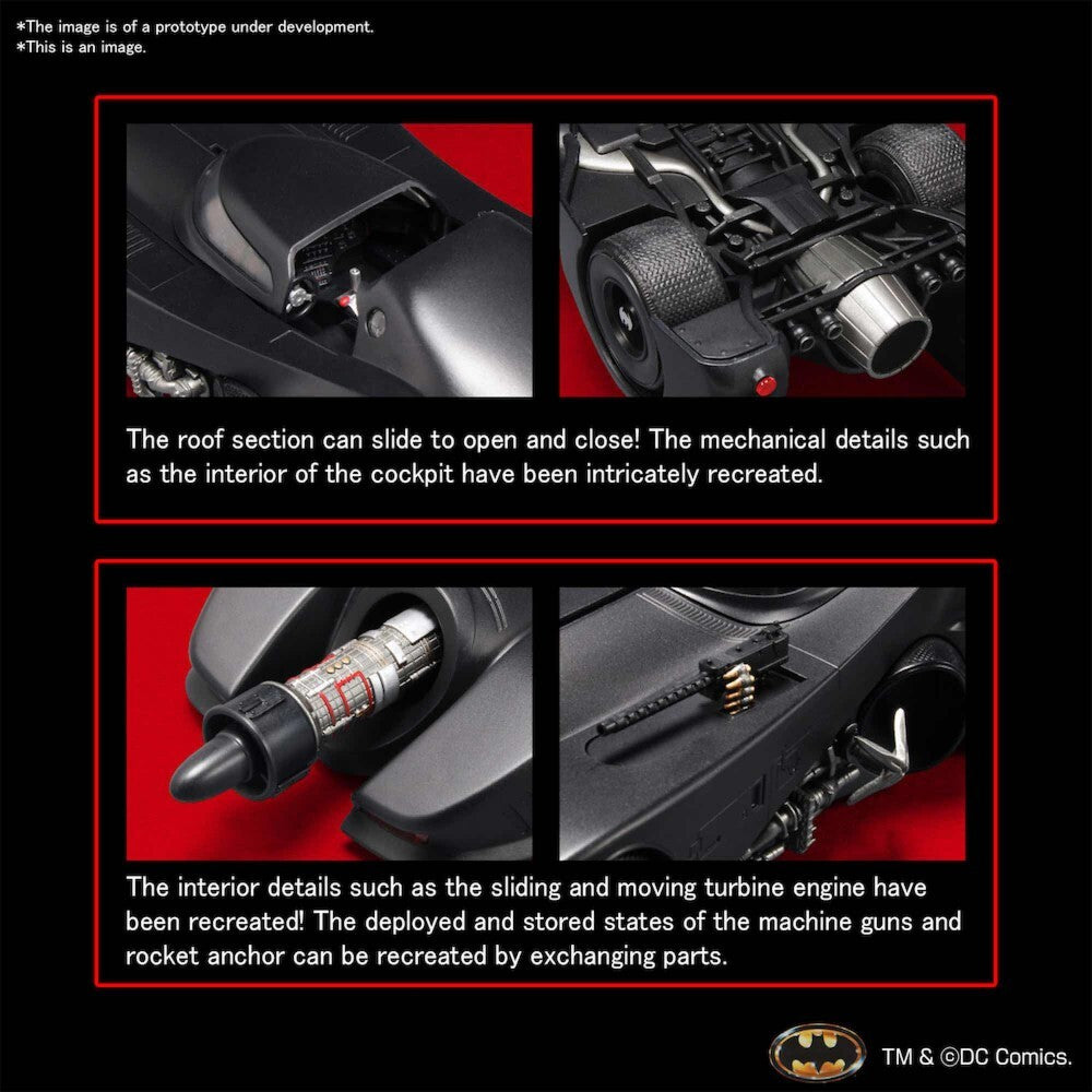 Bandai Batman Model Kit BATMOBILE (BATMAN 1989 Ver.) in scala 1/35 NUOVO New