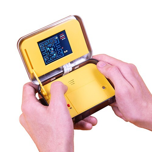 Console Portatile Pac-Man Arcade Retro 8-bit Tin Box Fizz Creations NUOVO NEW