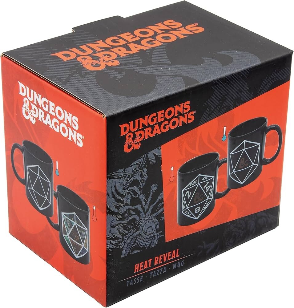 Tazza Dungeons&Dragons Heat Reveal Mug Cambia col Calore Nuova NEW Geek Nerd