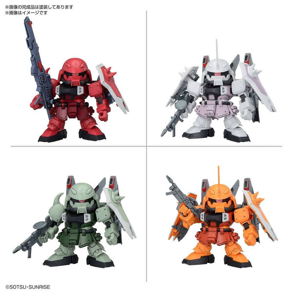 BANDAi BB Senshi ZGMF Zaku Series Set Seed Zeon Model Kit Gunpla Nuovo NEW