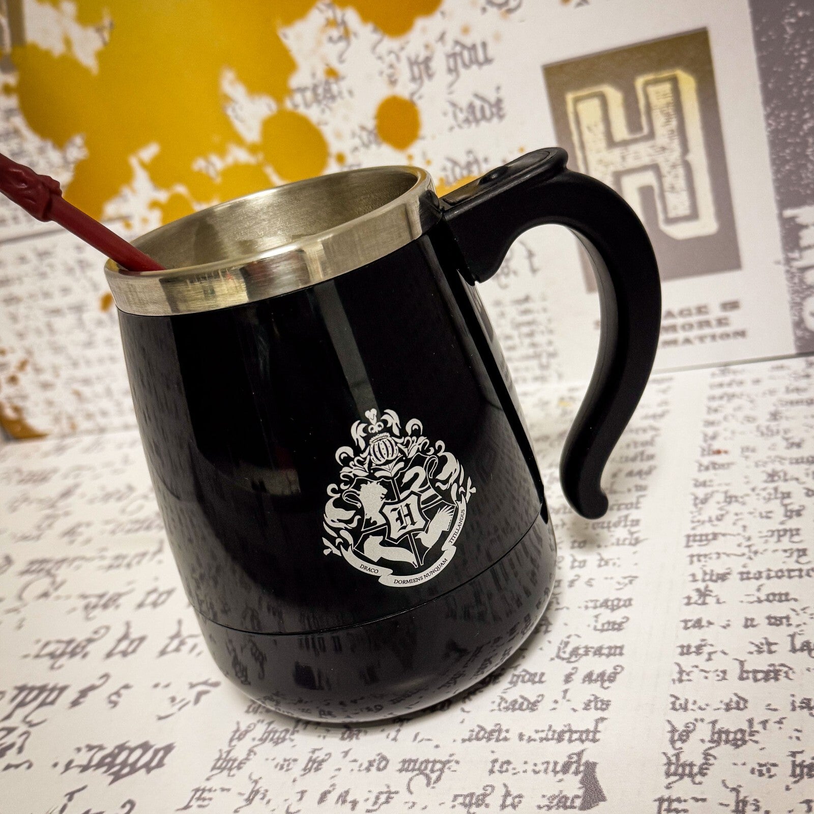 Harry Potter Tazza Magica Stirring Mug Automescolante Bacchetta 450ml Nuovo NEW