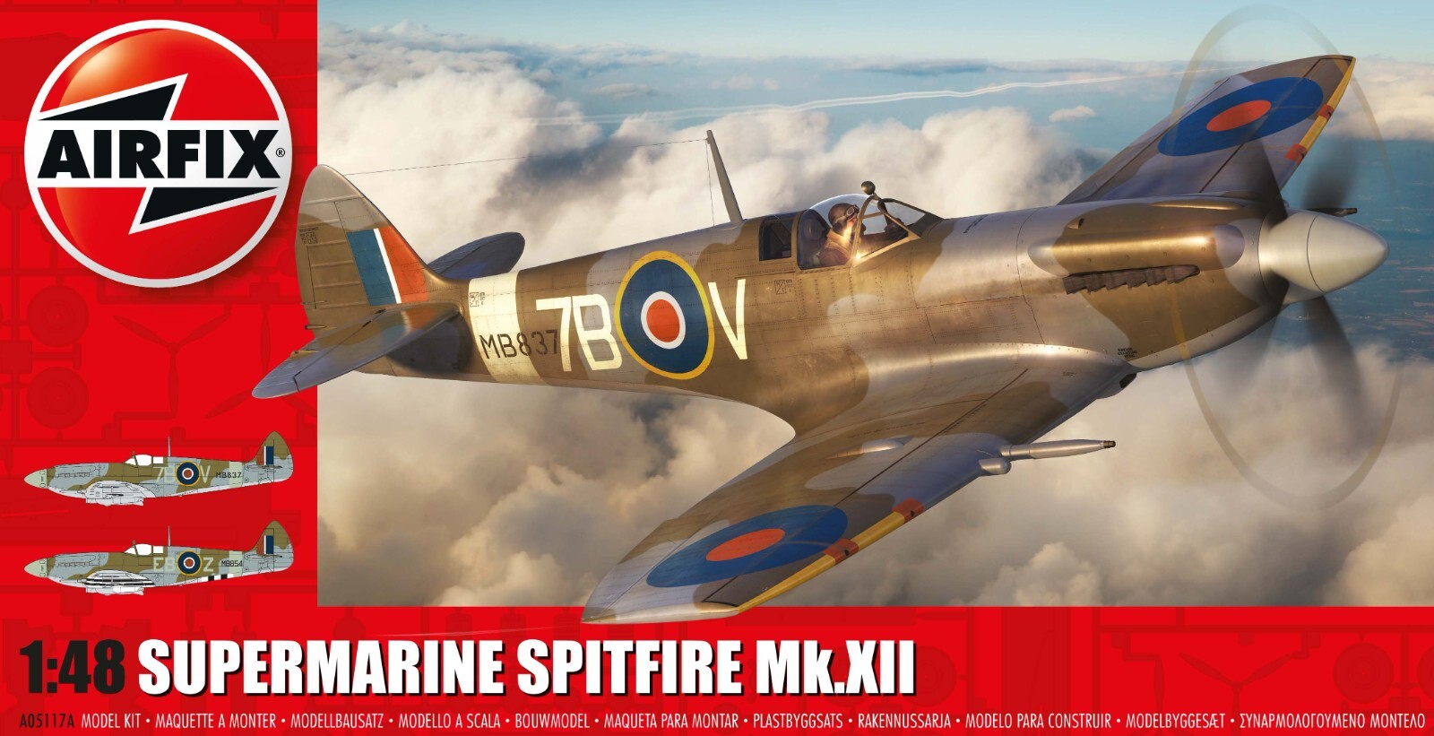 Airfix A05117A Aereo Supermarine Spitfire Mk.XII 1:48 Model Kit Hobby Nuovo NEW