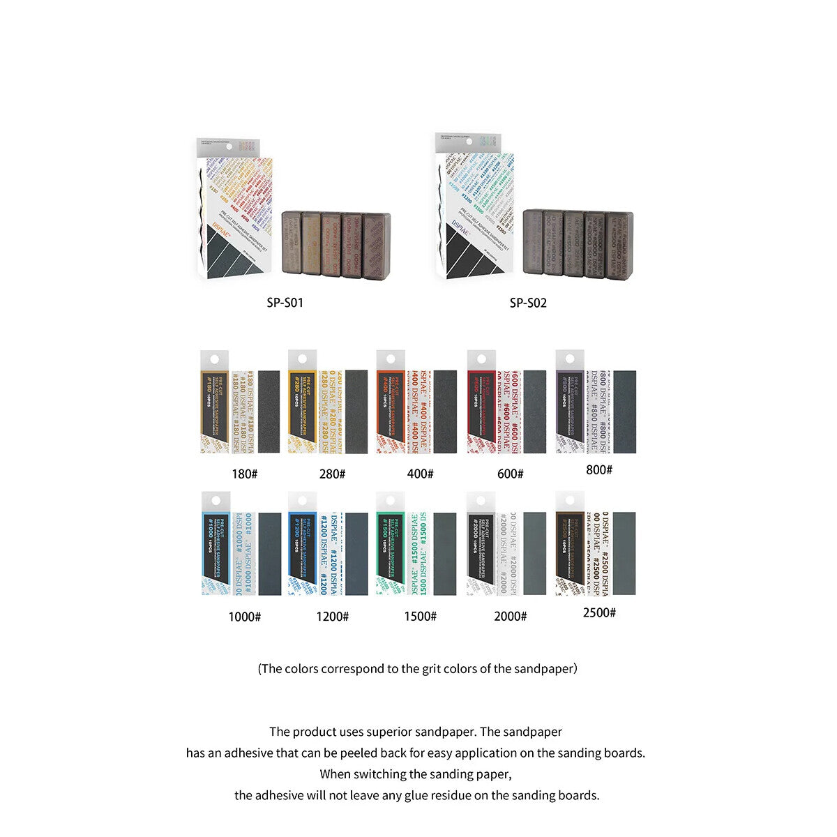 DSPIAE SS-S01 SS-S02 Sanding Sponge 30pcs Carta Vetrata Spugnette Abrasive NEW