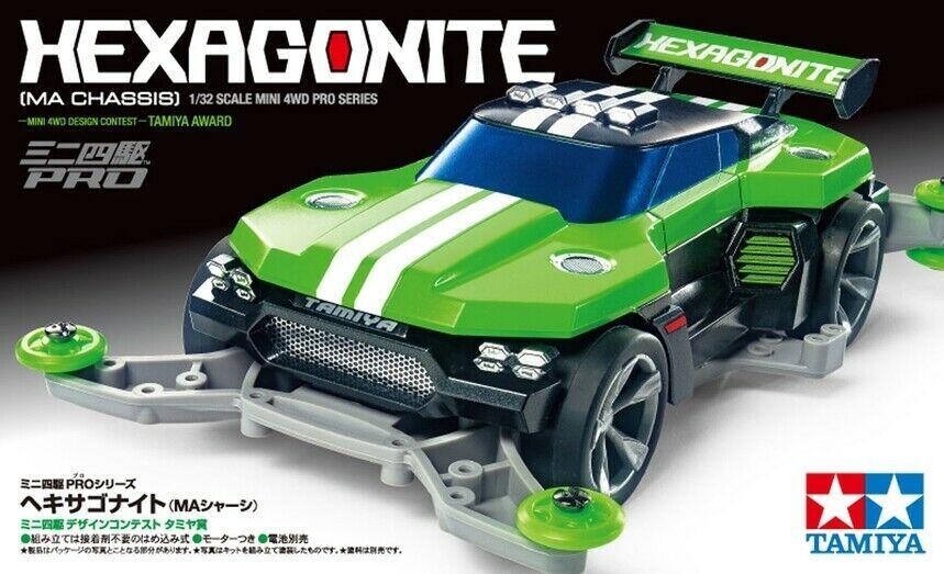 Tamiya 18653 Mini 4wd Hexagonite MA Chassis Kit Montaggio 1/32 Nuova NEW