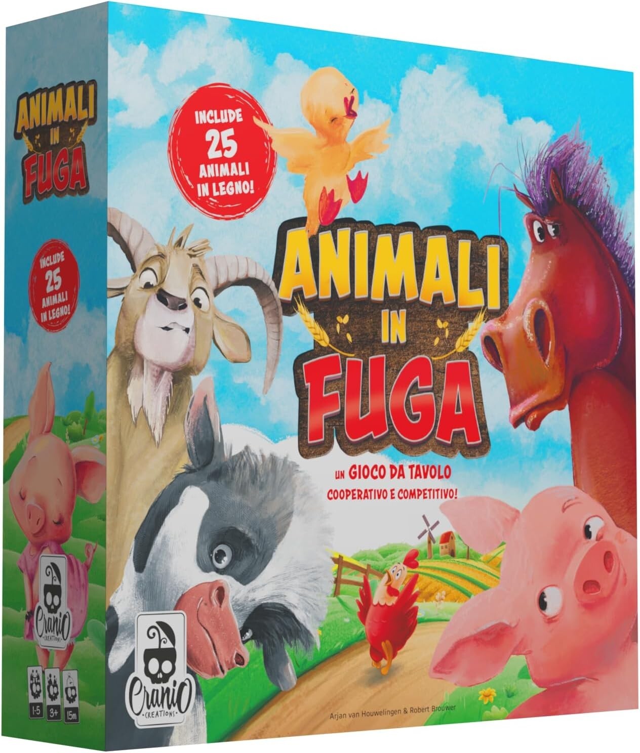 Cranio Creations Animali in Fuga Gioco da Tavolo Italiano Nuovo NEW