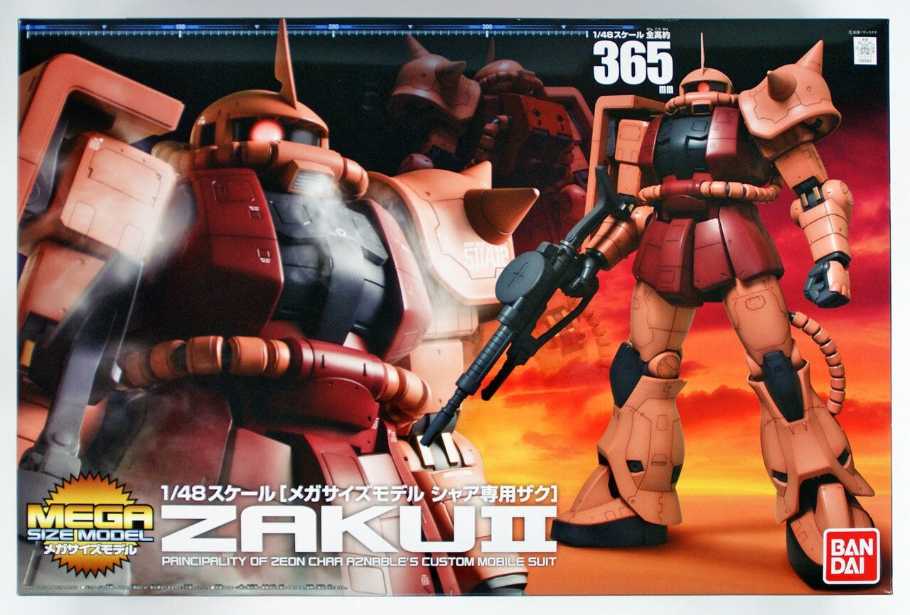 BANDAI 1/48 MS-06S Zaku II Mega Size BIG 36,5cm Model Kit Gunpla Nuovo NEW