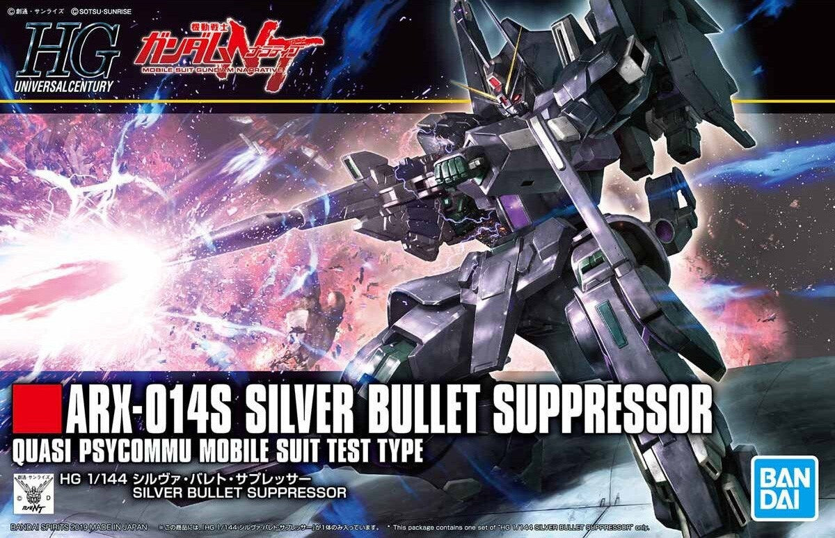 GUNDAM 1/144 HG Silver Bullet Suppressor Model Kit Bandai Gunpla Nuovo NEW