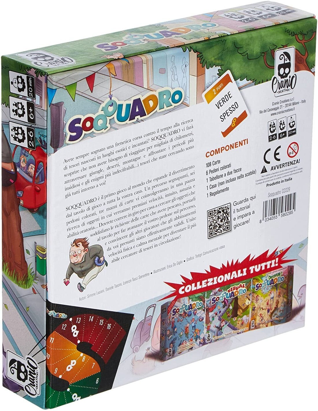 Cranio Creations Soqquadro Gioco da Tavolo Italiano Nuovo NEW