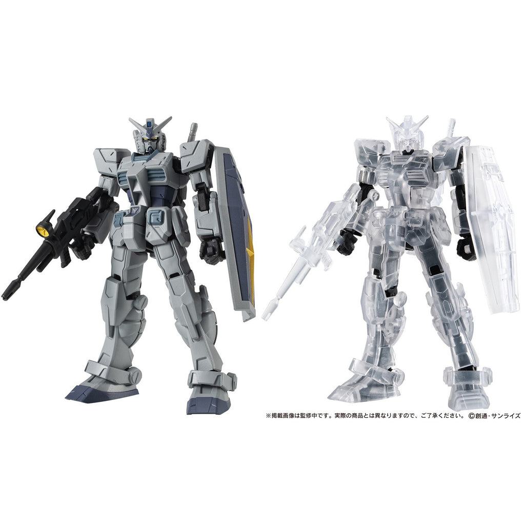 Bandai Capsule Action G-3 Gundam RX-78-3 Set di 2 Figure 9cm Clear Colorato NEW