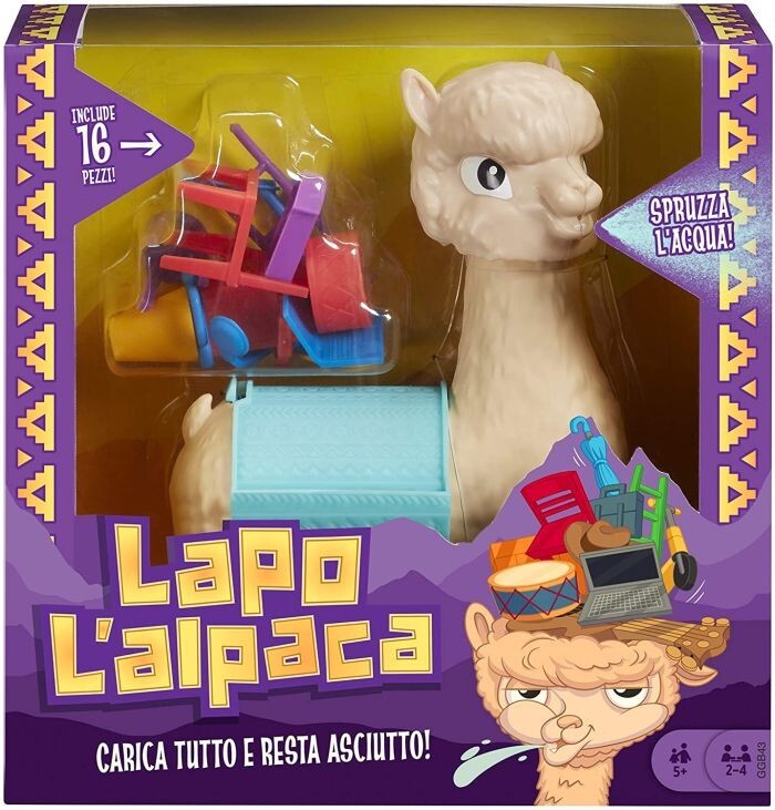 Mattel LAPO L'ALPACA Gioco da Tavolo Società Spruzza Acqua Nuovo NEW
