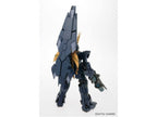 Model kit Bandai PG 1:60 Unicorn Gundam 02 Banshee Norn: vista posteriore del robot con scudo montato.