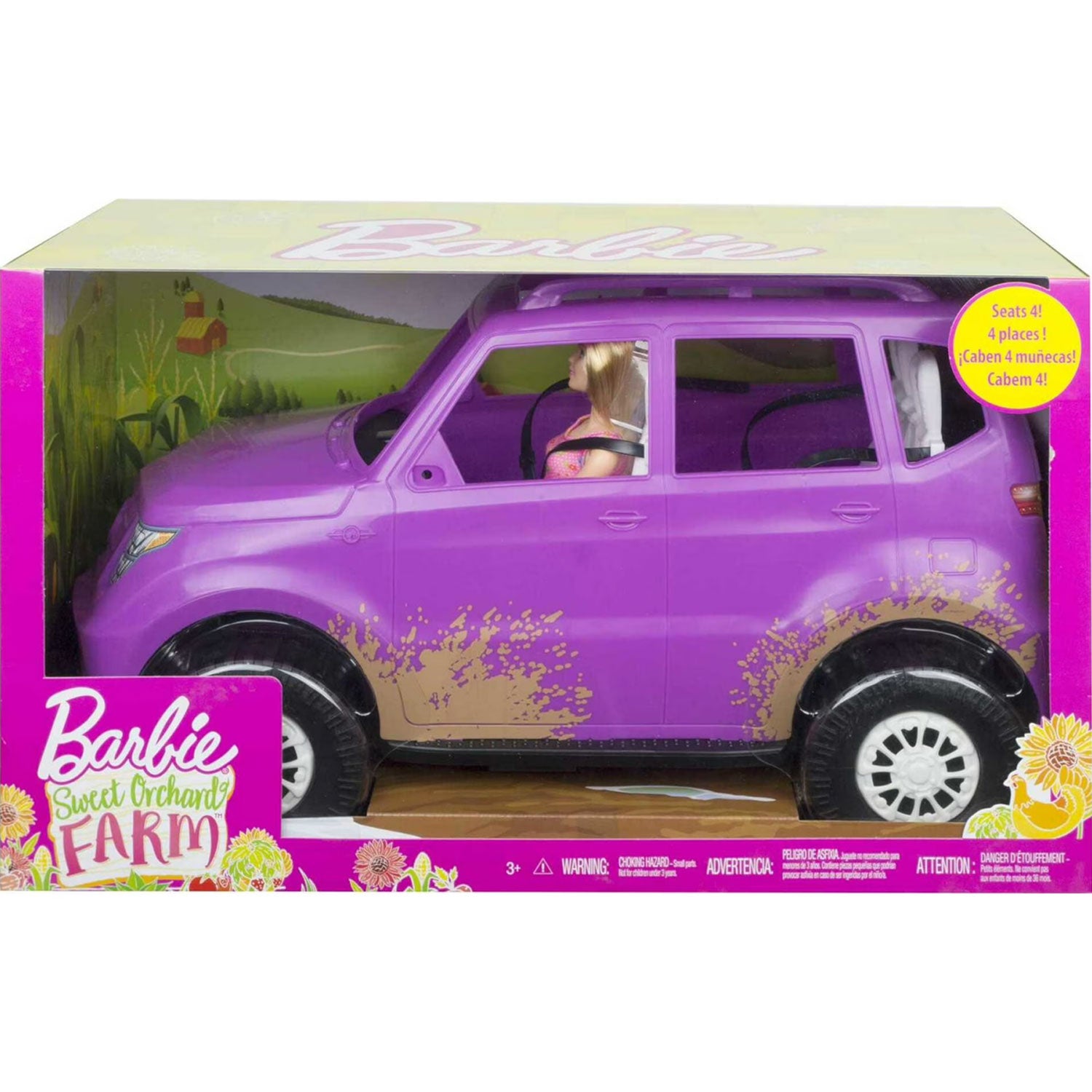 Barbie SUV Fuoristrada Sweet Orchard Farm con Bambola