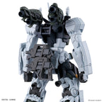 Vista posteriore del model kit Bandai 1/144 HG Gelgoog GQ Bocata's con zaino e armi dettagliate.