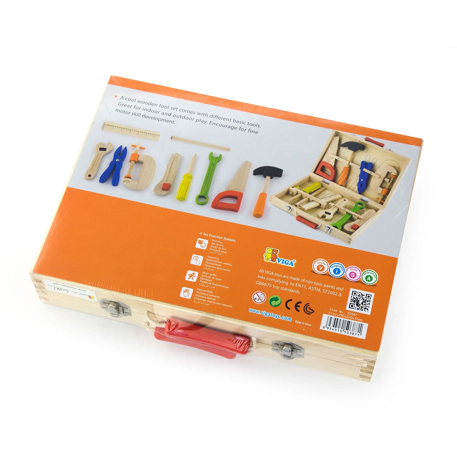 Viga - Cassetta degli Attrezzi in Legno - Gioco Educativo