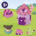 Kit costruzioni Play-Doh Builder Casetta delle Fate Hasbro: casa, fatina e accessori in pasta modellabile.
