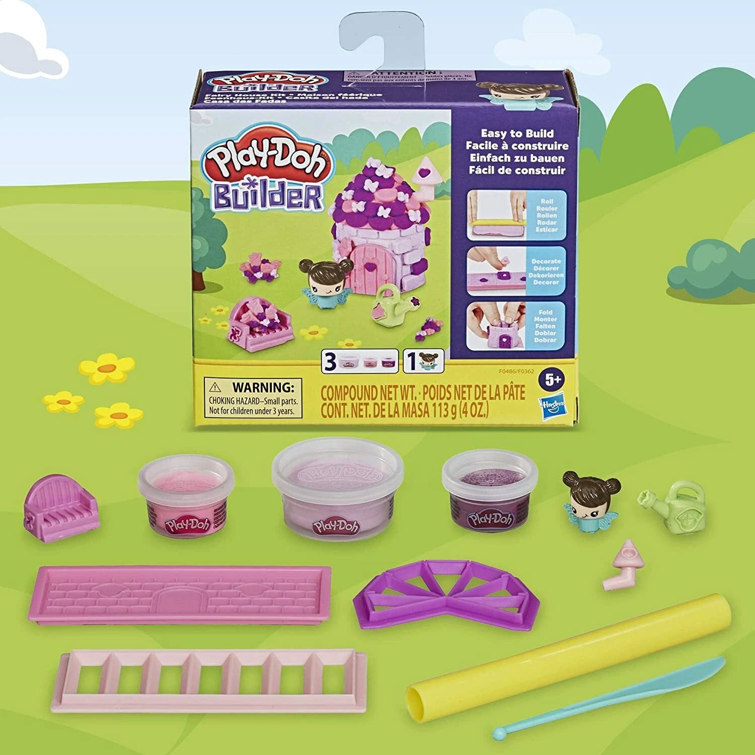 Play-Doh Builder - La Casetta delle Fate Kit di Costruzione