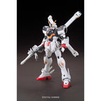 Model kit Bandai Crossbone Gundam X1 HG 1:144: action figure robot bianca e nera con arma su sfondo nero.