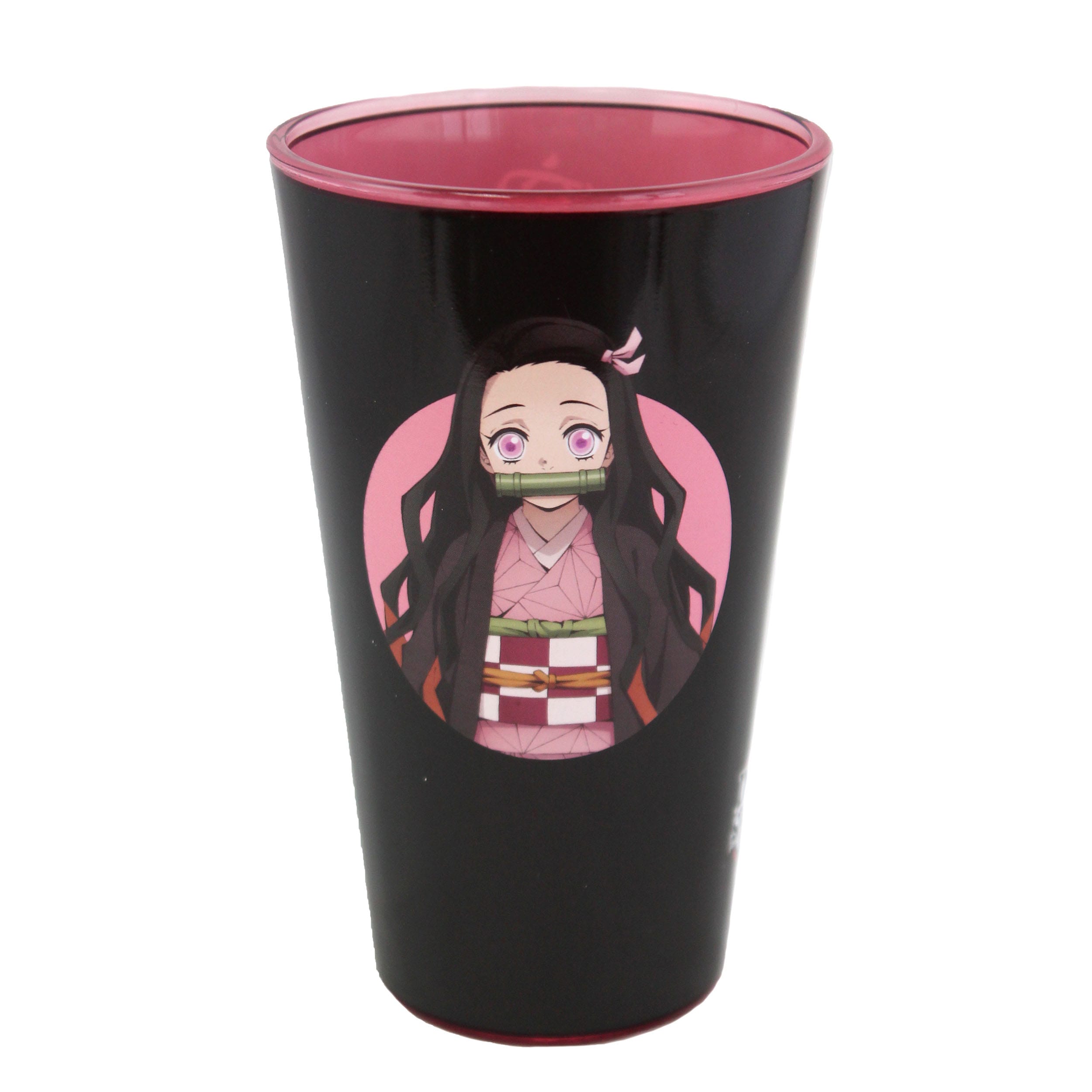 Bicchiere nero Demon Slayer da 473 ml con illustrazione di Nezuko Kamado, prodotto da Just Funky.
