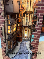 Diorama Book Nook Revell Harry Potter: miniatura illuminata di Diagon Alley, 23 cm, dettagli stile libreria magica.