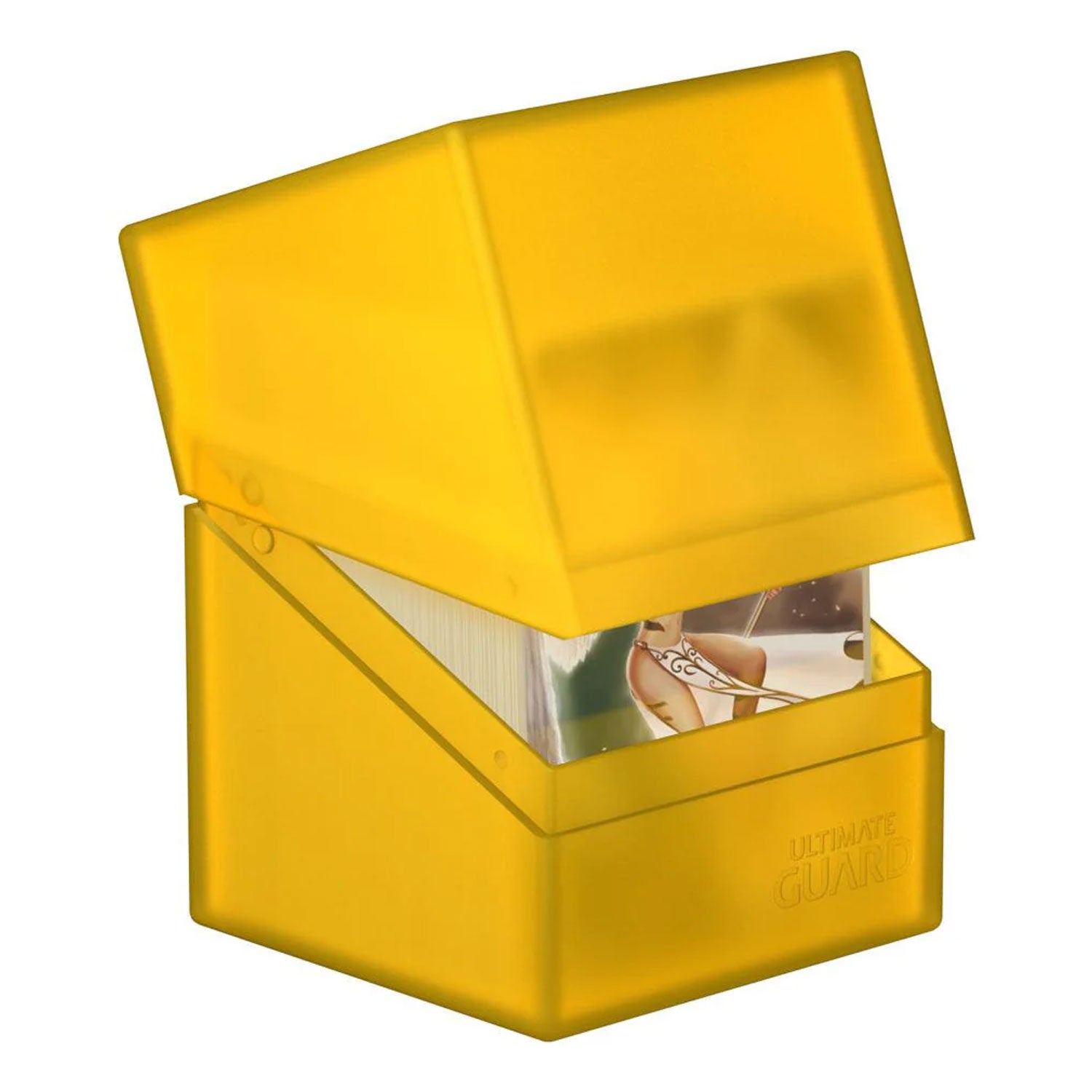 Ultimate Guard Boulder 100+ Deck Case Amber Standard Size Porta Mazzo Rigido Opaco Giallo