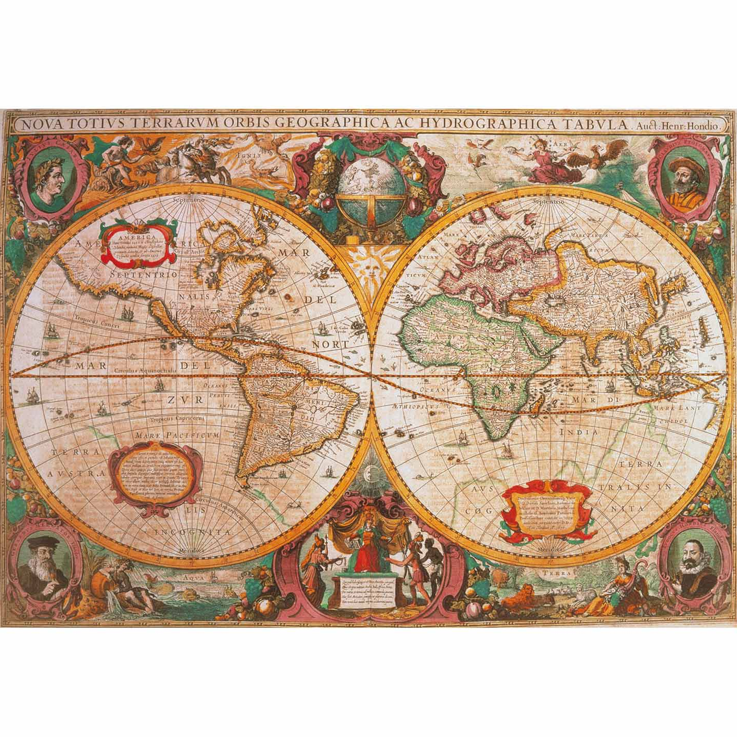 Clementoni Puzzle 1000 Pezzi High Quality Collection Mappa Antica 69x50 cm