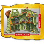 Costruzioni MEGA Masters of the Universe Castello di Grayskull: vista interna dettagliata con dimensioni del set.