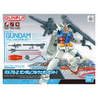 Confezione Bandai Model Kit Gundam RX-78-2 Entry Grade 1:144 con set completo di armi e componenti di montaggio.