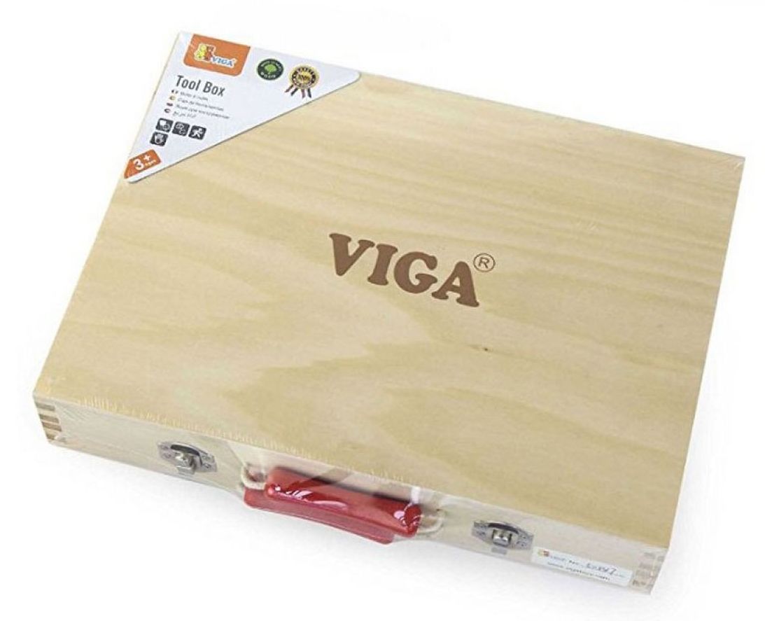 Viga - Cassetta degli Attrezzi in Legno - Gioco Educativo